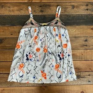 Anthropologie floral tank XS